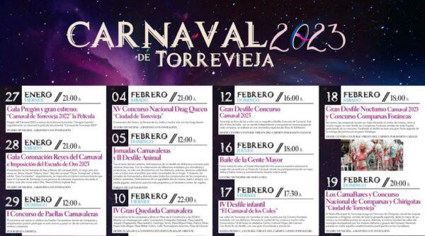 Torrevieja Carnival 2023 – Schedule of Events